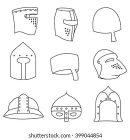 medieval helmet. Vector illustration.