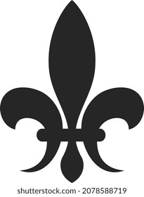 Medieval heraldic logo. Royal emblem. Decorative flower