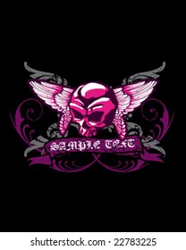 medieval and heraldic logo in skull for shirt in vector