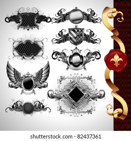 medieval heraldry shields