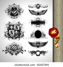 medieval heraldry shields