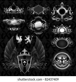 medieval heraldry shields