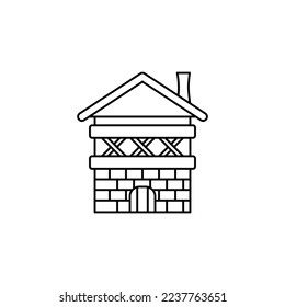 medieval house icon is suitable for your web, apk or project with a medieval theme