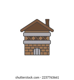 medieval house icon is suitable for your web, apk or project with a medieval theme