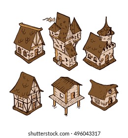 Medieval houses set