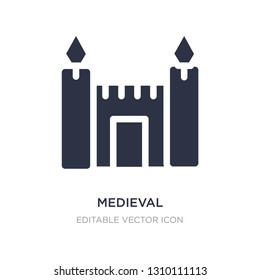 medieval icon on white background. Simple element illustration from Monuments concept. medieval icon symbol design.