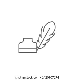 Medieval, ink icon. Element of medieval period icon. Thin line icon for website design and development, app development. Premium icon
