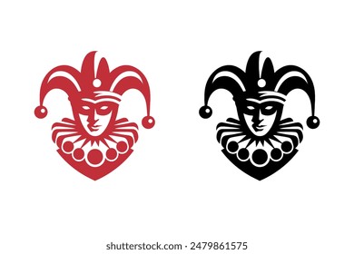 Medieval jester. modern simple logo, icon	