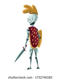 Medieval Kingdom Character. Isolated knight in