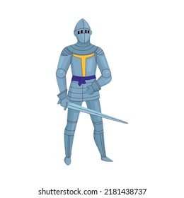 Medieval kingdom dragon composition with flat isolated image of fairy tale character on blank background vector illustration