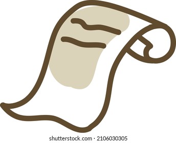 Medieval kingdom message, illustration, vector on a white background.
