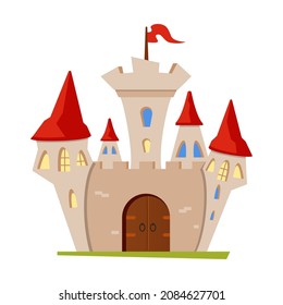 Medieval kingdom - modern flat design style object