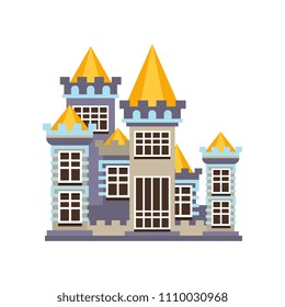Medieval kingdom stone castle vector Illustration on a white background