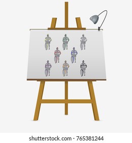 Medieval knight armor. Hand drawn vector stock illustration