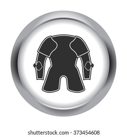 Medieval knight armor simple icon on colorful round background