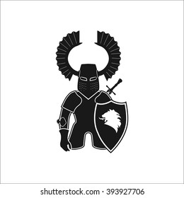 Medieval knight armor simple icon on white background