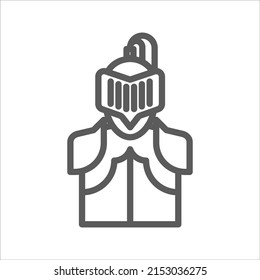 Medieval knight Armor  simple line icon