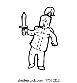 caricatura del caballero medieval