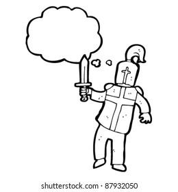 caricatura del caballero medieval