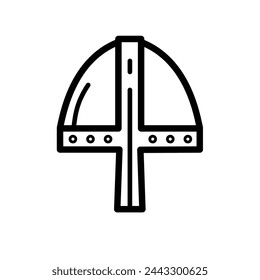 Medieval knight helmet, knight's helmet - vector icon	