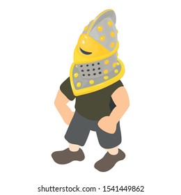 Medieval knight icon. Isometric illustration of medieval knight vector icon for web