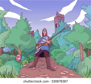 Medieval Knight Illustration
