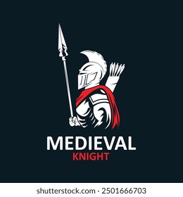 medieval knight logo icon design. This logo represents solidarity, leadership and loyalty