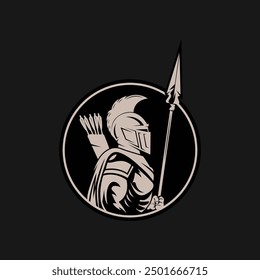 medieval knight logo icon design. This logo represents solidarity, leadership and loyalty