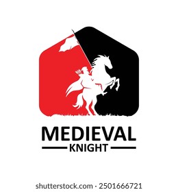 medieval knight logo icon design. This logo represents solidarity, leadership and loyalty