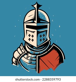 Medieval knight logo - illustration