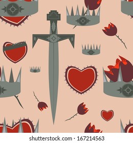 Medieval knight themed pattern