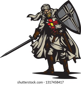 medieval knight vector