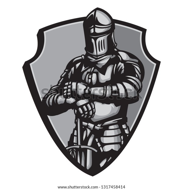 Medieval Knight Vector Stock Vector (royalty Free) 1317458414