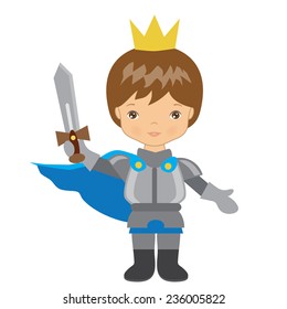 Medieval knight vector illustration