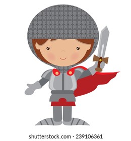 Medieval knight vector illustration
