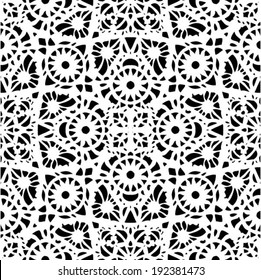 Medieval Lace / Doily seamless pattern, hand made crotchet, wedding decor, design element, vector illustration
