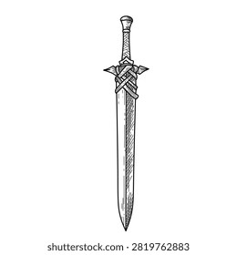 Medieval longsword knight battle weapon