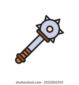 Medieval Mace Icon Vector Illustration