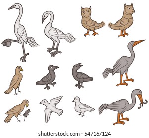 Medieval Manuscript Birds