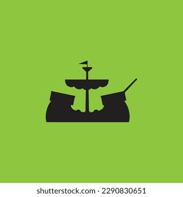 ilustración medieval del buque mercante. - vector