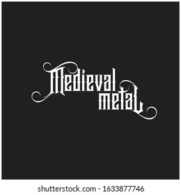 Medieval metal Tshirt design vector