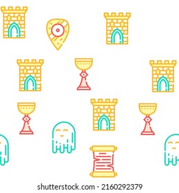 Ilustración de la línea de color del patrón de patrón incomparable