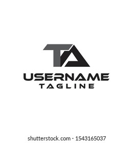 Medieval monogram ta logo linked initials t and a vector