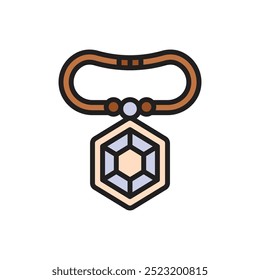 Medieval Necklace Icon Vector Illustration