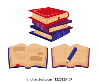 Medieval open and close book