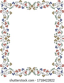 mittelalterlicher Ornament-Vektorrahmen