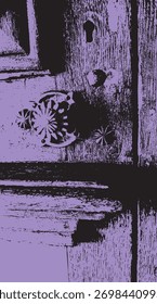 Medieval ornate door knocker abstract
