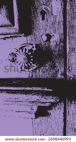 Medieval ornate door knocker abstract