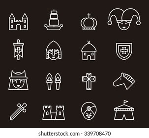 MEDIEVAL outline icons