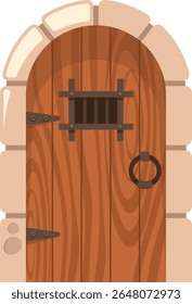 Ilustração do vetor da porta de entrada do palácio medieval